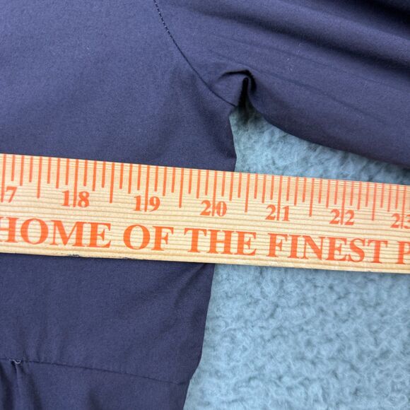 Old Navy Blouse Women Large Blue Button Front Peplum Tunic Top 3/4 Sleeve VTG - Picture 8 of 9